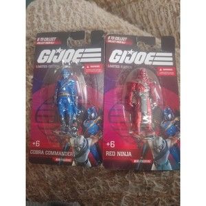 Gi Joe Ltd Edition Mini Figures 2.5” Hasbro 2021 New red ninja & cobra commander